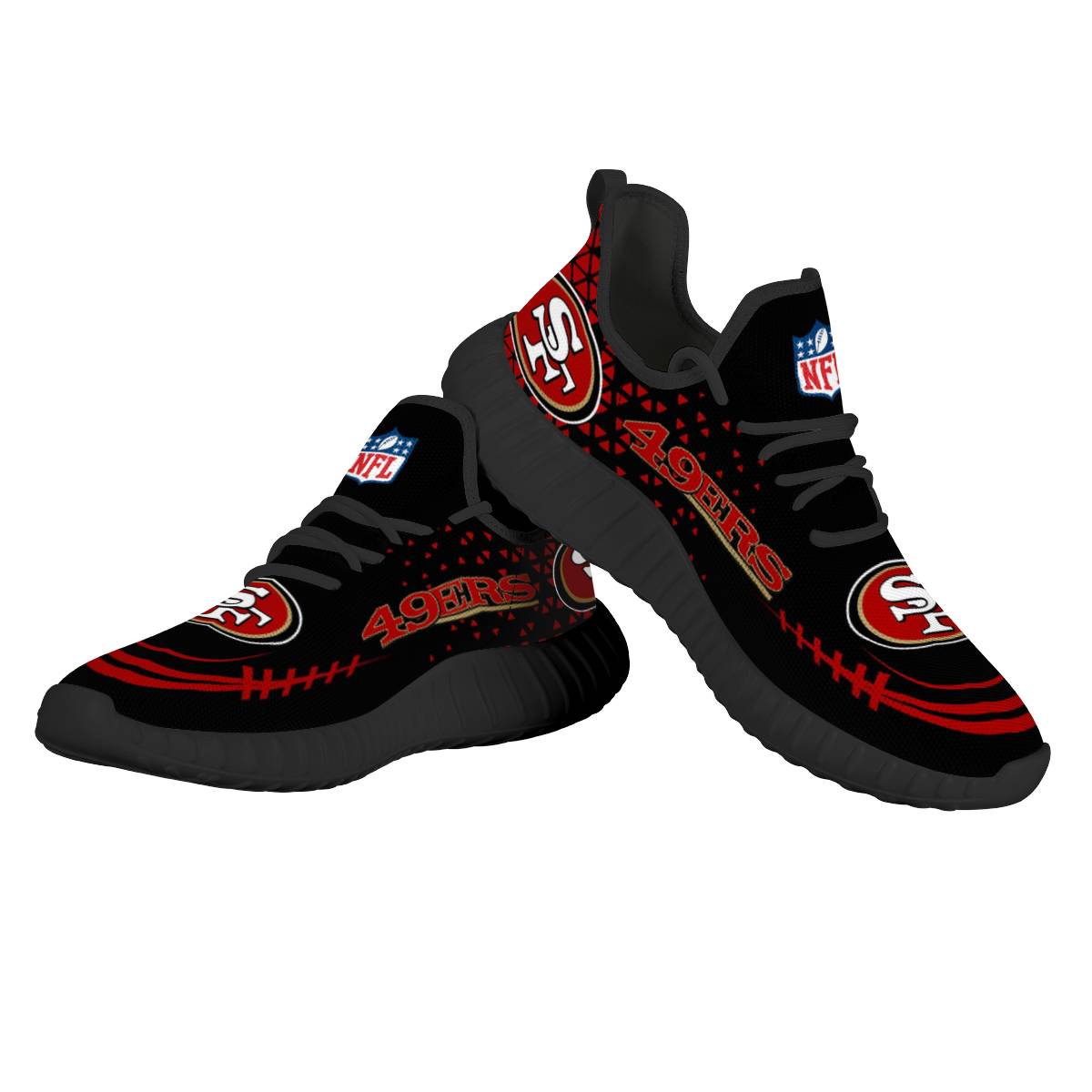 Men's NFL San Francisco 49ers Mesh Knit Sneakers/Shoes 002